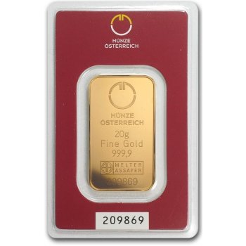 Münze Österreich zlatý slitek 20 g
