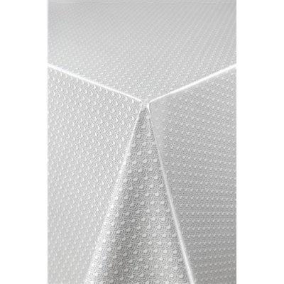 Ubrus PVC 5742350, metráž, 20 m x 140 cm, pletený vzor stříbrný, IMPOL TRADE
