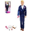 Panenka Barbie Barbie Ken Ženich tmavě modrý oblek GTF36