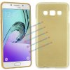 Pouzdro a kryt na mobilní telefon Samsung PROTEMIO 824 Silikonový obal Samsung Galaxy J1 2016 zlatý BRUSH