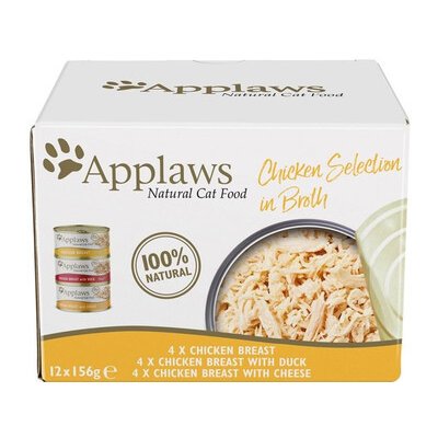 Applaws Cat Chicken Selection in Broth 48 x 156 g