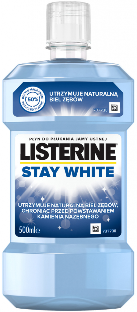 Listerine Stay White Arctic Mint ústní voda pro bílé zuby 500 ml od 91 Kč -  Heureka.cz