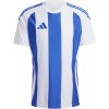 Fotbalový dres Adidas Teamsport Striped 24 krátký rukáv bílá/modrá