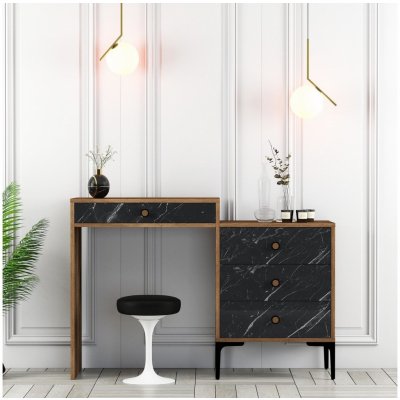 Asir Toaletní stolek Lizbon ořech černý – Zboží Dáma