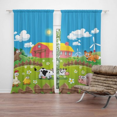 Sablio Závěs Farma: 2ks 140x250cm – Hledejceny.cz