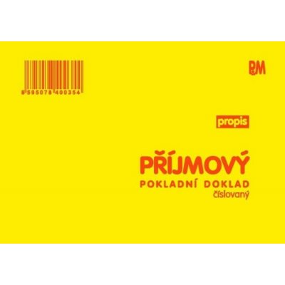 P&M 35 Přijmový pokladní doklad číslovaný propisovací – Zboží Mobilmania