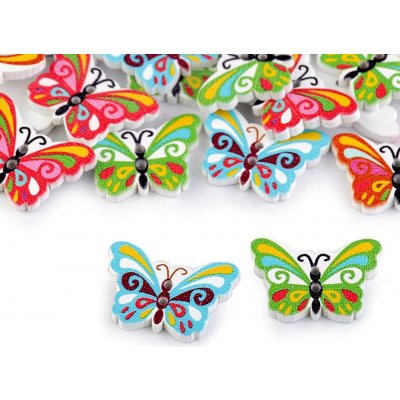 Dřevěný dekorační knoflík motýl – Zbozi.Blesk.cz