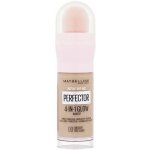 Maybelline Instant Age Rewind Perfector 4-In-1 Glow rozjasňující tekutý make-up s houbičkou 00 Fair 20 ml – Sleviste.cz