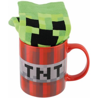 Paladone Dárková sada Minecraft Hrnek TNT a ponožky Creeper 315 ml – Hledejceny.cz
