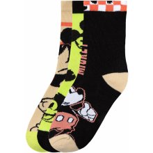 Mickey Chlapecké ponožky, 3 páry zelená / černá / béžová