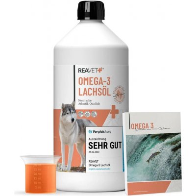 Reavet Omega-3 lososový olej 1000 mlitr – Hledejceny.cz