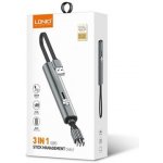 Ldnio LC99 Datový USB-C, Micro USB a Lightning, 0,3m – Zbozi.Blesk.cz