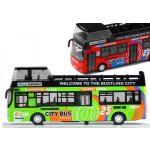 Lean Toys Turistický autobus Dvoupatrový Otevíratelné Dveře Zelená