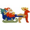 Dřevěná hračka Drewmax 161352 puzzle Santa Claus na saních