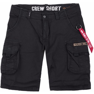 Alpha Industries kalhoty krátké Crew short černé – Zboží Mobilmania