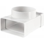 VENTS odbočka plastová T kus 90° přechod kruhové-ploché potrubí 100 mm 55 x 110 – Sleviste.cz