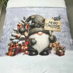 TiaHome Vánoční deka luxury beránková z mikroplyše Skřítek černý 150x200 – Zboží Mobilmania