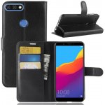 Litchi knížkové pouzdro na Huawei Y7 Prime (2018)/Honor 7C - černé – Sleviste.cz