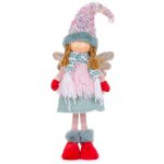 MagicHome Vánoční figurka andělíček s červenými botami růžová a zelená 17x10x64 cm – Hledejceny.cz