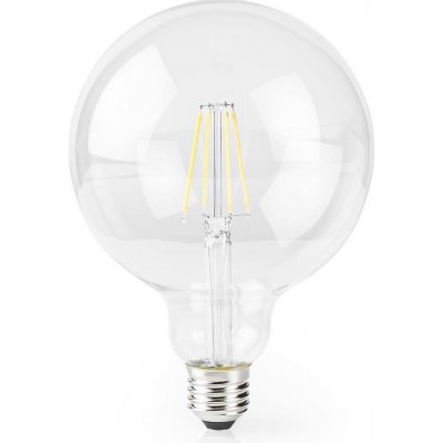 Nedis LED žárovka Wi-Fi Smart Bulb 5W čirá LED žárovka , kulatá, E27, 5W, 230V, 500lm, 2700K, teplá bílá, stmívatelná, Wi-Fi, čirá WIFILF10WTG125 – Zbozi.Blesk.cz