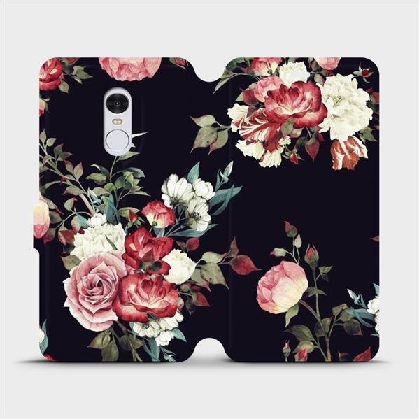 Pouzdro Mobiwear parádní flip Xiaomi Redmi Note 4 Global - VD11P Růže na černé