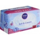 Vlhčený ubrousek Nivea Baby Soft & Cream Ubrousky 2 x 63 ks