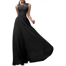 Grace Karin šaty dlouhé CL007555-2 černá