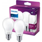 Philips 2x LED Žárovka E27 A60 10,5W = 100W 1521 lm 4000K denní bílá vlákno Mléčné – Hledejceny.cz