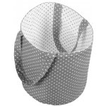 Eva Kiedroňová látkový košík s oušky bílý s šedými puntíky / šedý s bílými puntíky – Sleviste.cz