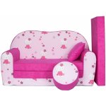 FIMEX Rozkládací dětská pohovka s bobkem a polštářkem Hello Kitty Růžová – Hledejceny.cz