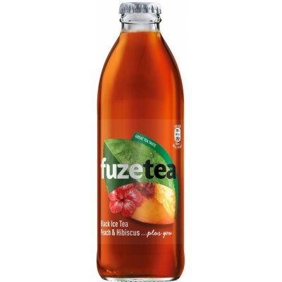 FuzeTea Black a ibišek Ice Tea broskev sklo 250 ml – Zboží Dáma