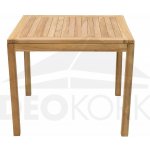 DEOKORK Zahradní stůl pevný FLORA 90x90 cm (teak) – Hledejceny.cz