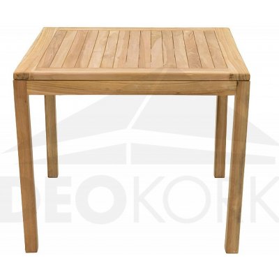 DEOKORK Zahradní stůl pevný FLORA 90x90 cm (teak) – Hledejceny.cz