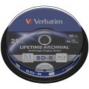 Médium pro vypalování Verbatim BD-R 25GB 4x, M-Disc, printable, spindle, 10ks (43825)