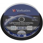 Verbatim BD-R 25GB 4x, M-Disc, printable, spindle, 10ks (43825) – Zboží Živě