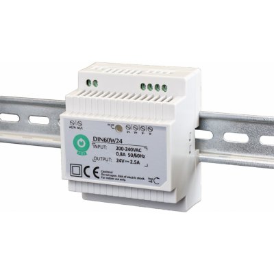 BERGE Napájecí zdroj pro LED na DIN lištu - 5A - 60W - 12V DC 50053 – Zboží Mobilmania