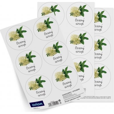 Samolepky na láhve bezový sirup 18 ks CZ – Hledejceny.cz