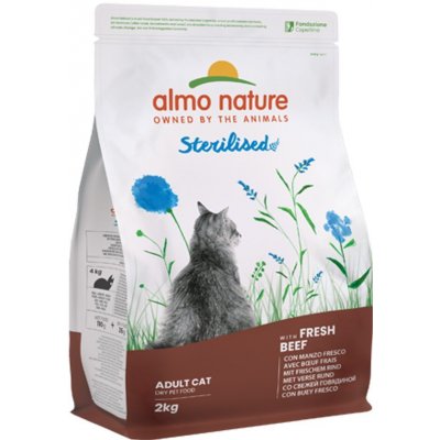 Almo Nature Sterilised pro kastrované kočky s čerstvým hovězím 2 kg – Hledejceny.cz