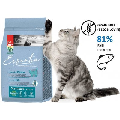 Essentia kočka kastrovaná ryba 1,5 kg