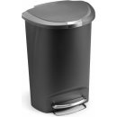 Simplehuman CW1357 Pedálový 50 l půlkulatý šedý plast