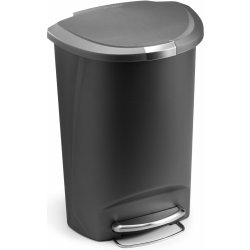 Simplehuman CW1357 Pedálový 50 l půlkulatý šedý plast