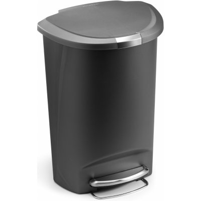 Simplehuman CW1357 Pedálový 50 l půlkulatý šedý plast – Zbozi.Blesk.cz