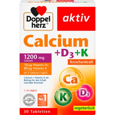 Doppelherz Vápník + D3 + K 30 ks – Hledejceny.cz