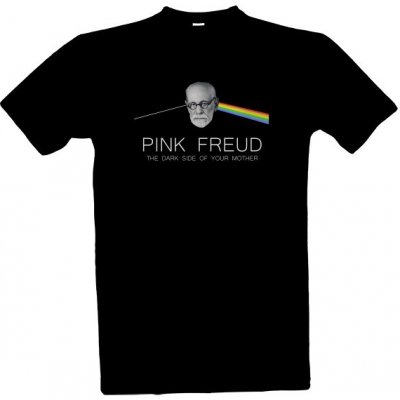 Tričko s potiskem triko Pink Freud pánské Černá od 449 Kč - Heureka.cz