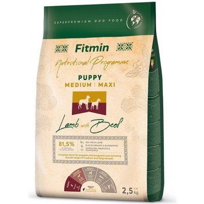 Fitmin Výživový program Fitmin Medium Maxi Puppy jehněčí s hovězím 2,5kg