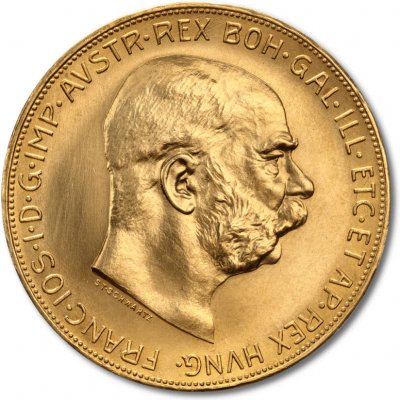 Münze Österreich Zlatá mince 100 Korona Františka Josefa I. 1915 Rakouská Novoražba 33,87 g – Zboží Mobilmania