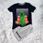 Chlapecké pyžamo Minecraft Creeper TNT tm. modrá – Zboží Dáma