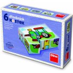 Dino obrázkové kostky Doprava 6 kostek – Zboží Dáma