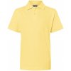 Dětské tričko dětské triko s límečkem premium JAMES NICHOLSON JN070K LIGHT YELLOW