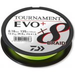 Daiwa Tournament X8 Braid Evo+ chartreuse 135m 0,08mm 4,9kg – Zboží Mobilmania